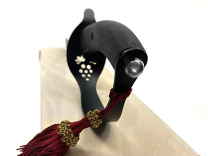 Maserin Champagnersäbel BLACK (Edelstahl mit Eichenholzgriff)